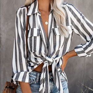 Long sleeve striped shirt